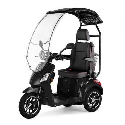 Veleco Draco – black colour variant, canopy, headrest, seatbelt, rear basket