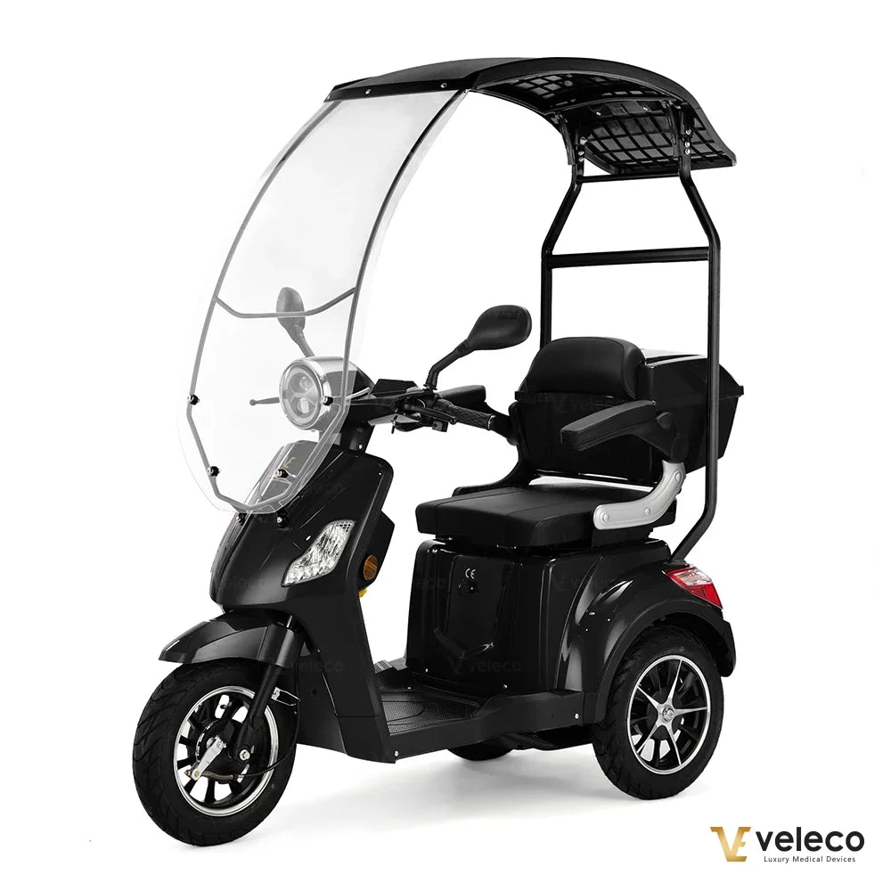 Veleco Draco – black colour variant, canopy, rear basket