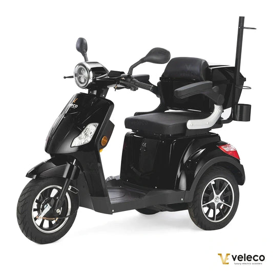 Veleco Draco – black colour variant, rear basket, cup holder