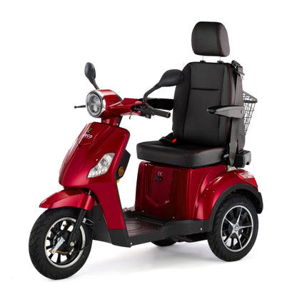 Veleco Draco – red colour variant, headrest, seatbelt, rear basket