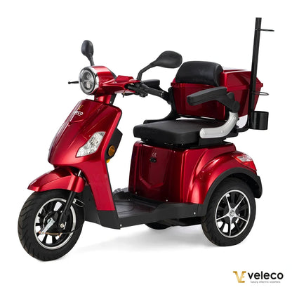 Veleco Draco – red colour variant, rear basket, cup holder