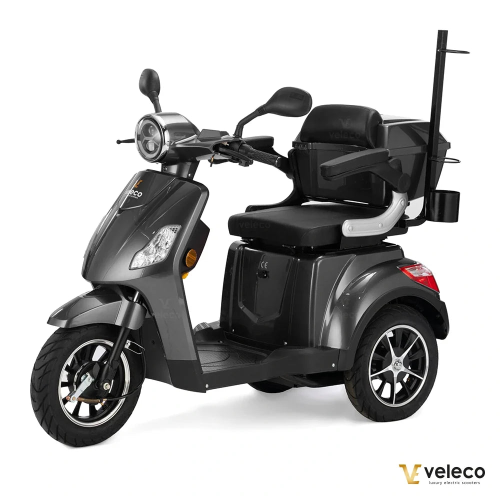 Veleco Draco – grey colour variant, rear basket, cup holder