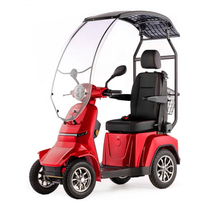 Veleco Gravis – red colour variant with canopy and basket