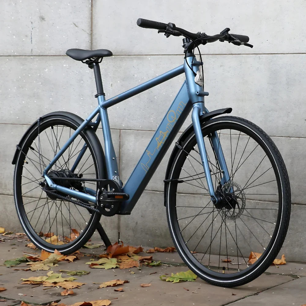 Electric Bike Metroneer London Eu700plus features a sleek blue frame, modern design, and durable tires.