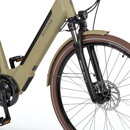Electric Bike Ecobike X City features a sleek design with a robust frame, integrated lighting, and durable wheels.