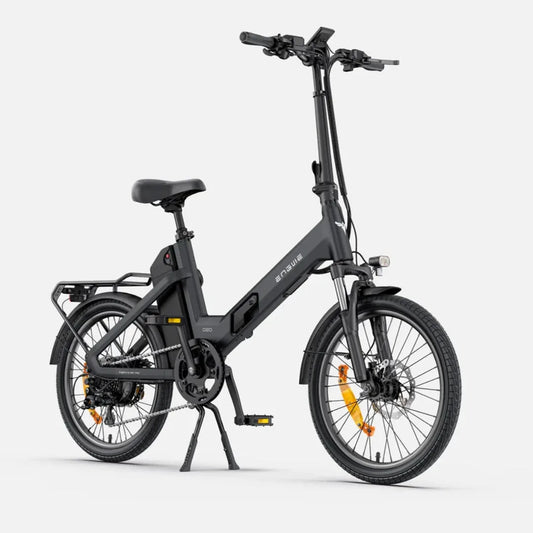 Electric bicycle Engwe O20 Boost – front three-quarter view, black colour variant