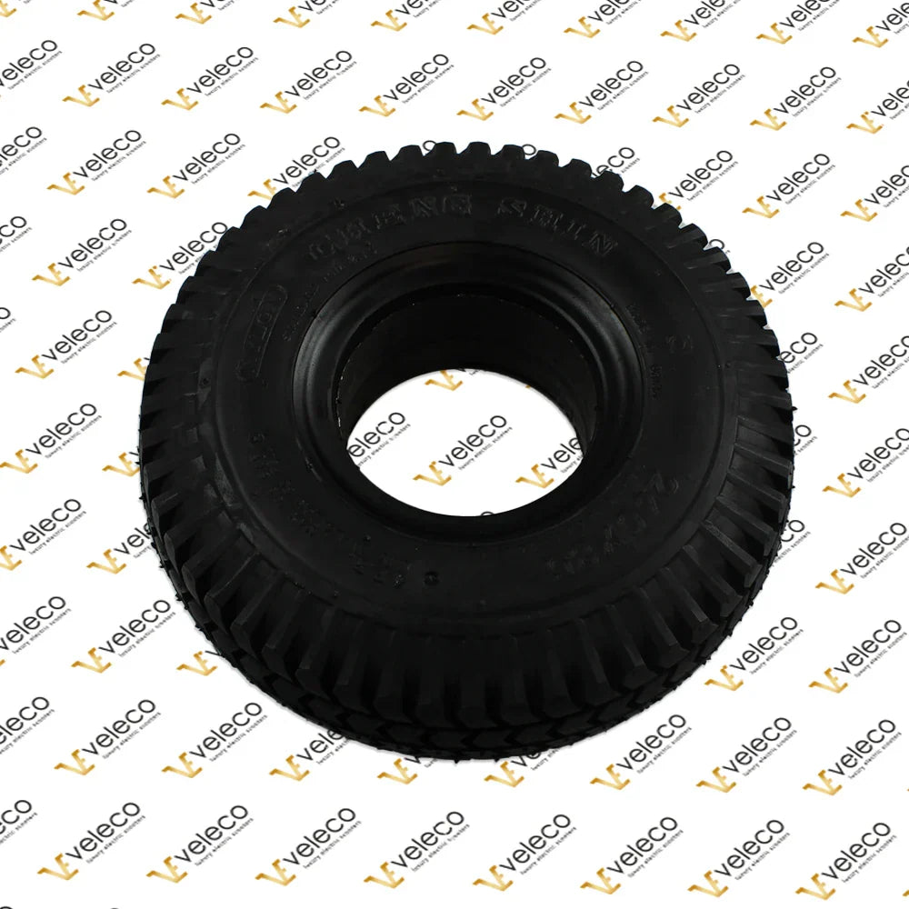 Solid Tire for Veleco Jumpy – black solid tire, top view