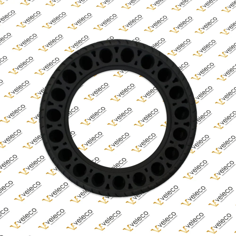 Universal Solid Tire 3-0-10 – black solid tire, top view