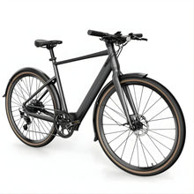 Bicicleta elétrica Fiido C21 – vista frontal a três quartos, cinzento escuro