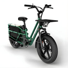 Electric bicycle Fiido T2 – front three-quarter view, green colour variant