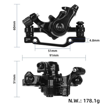 Front brake caliper for 160mm disc for electric scooter or bike