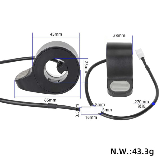Grey throttle grip for Xiaomi 4 Lite electric scooter