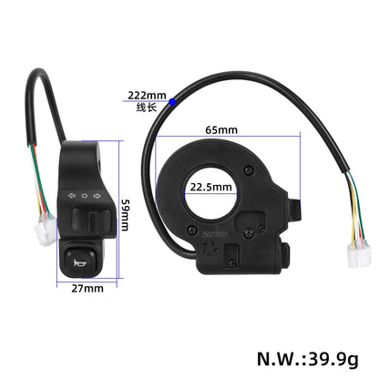 Horn and turn signal switch for KuKirin G2 electric scooter