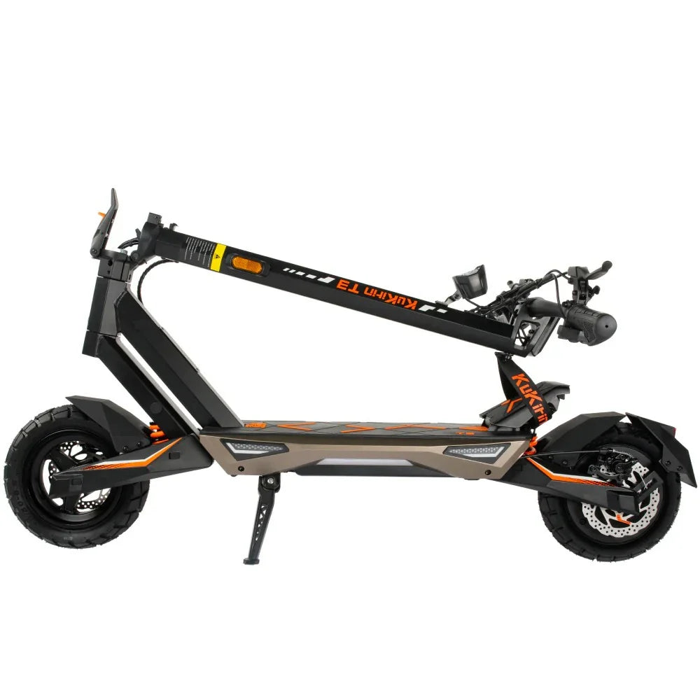 Electric scooter KuKirin T3 – side view, folded
