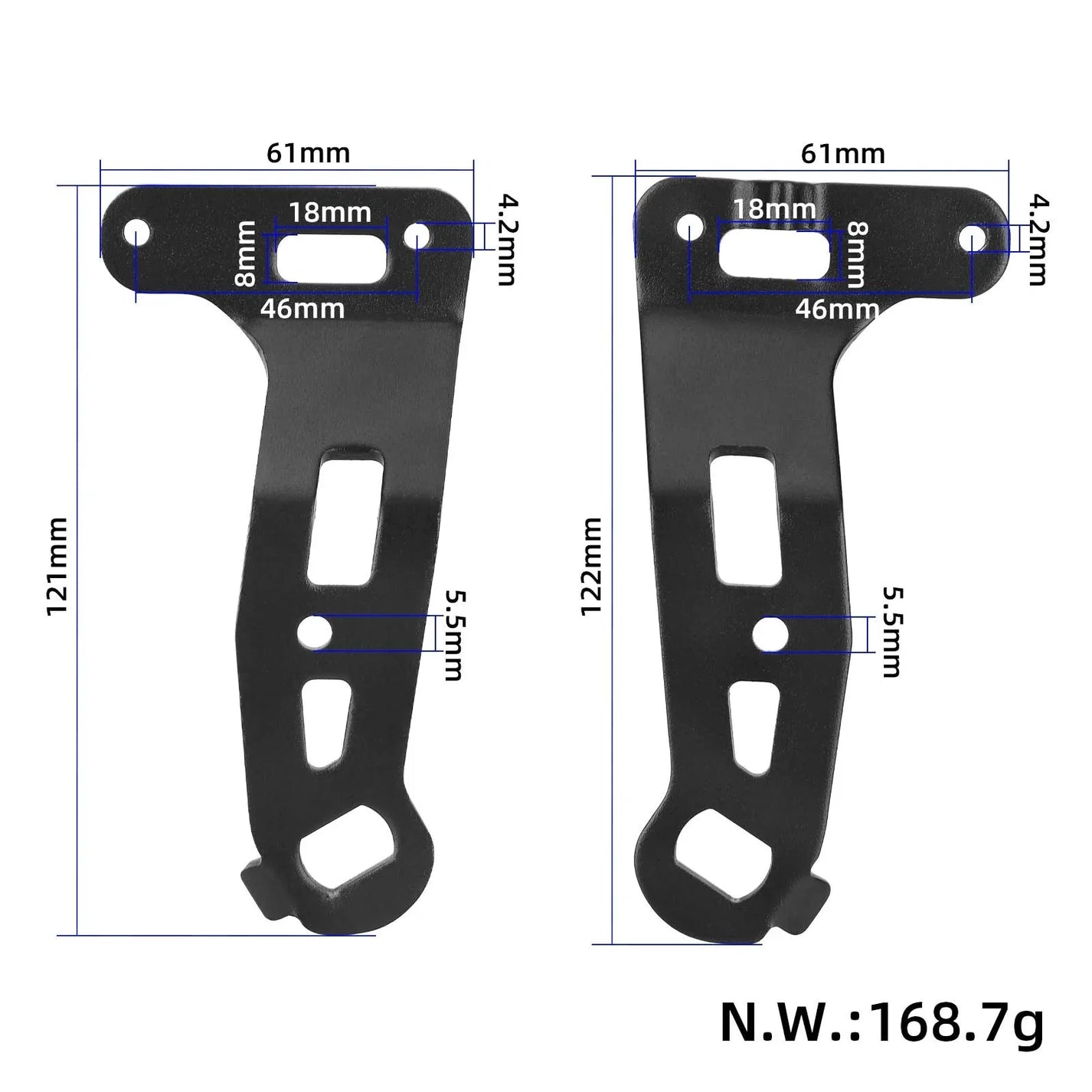 Left and right rear fender bracket for Kukirin G2 Master