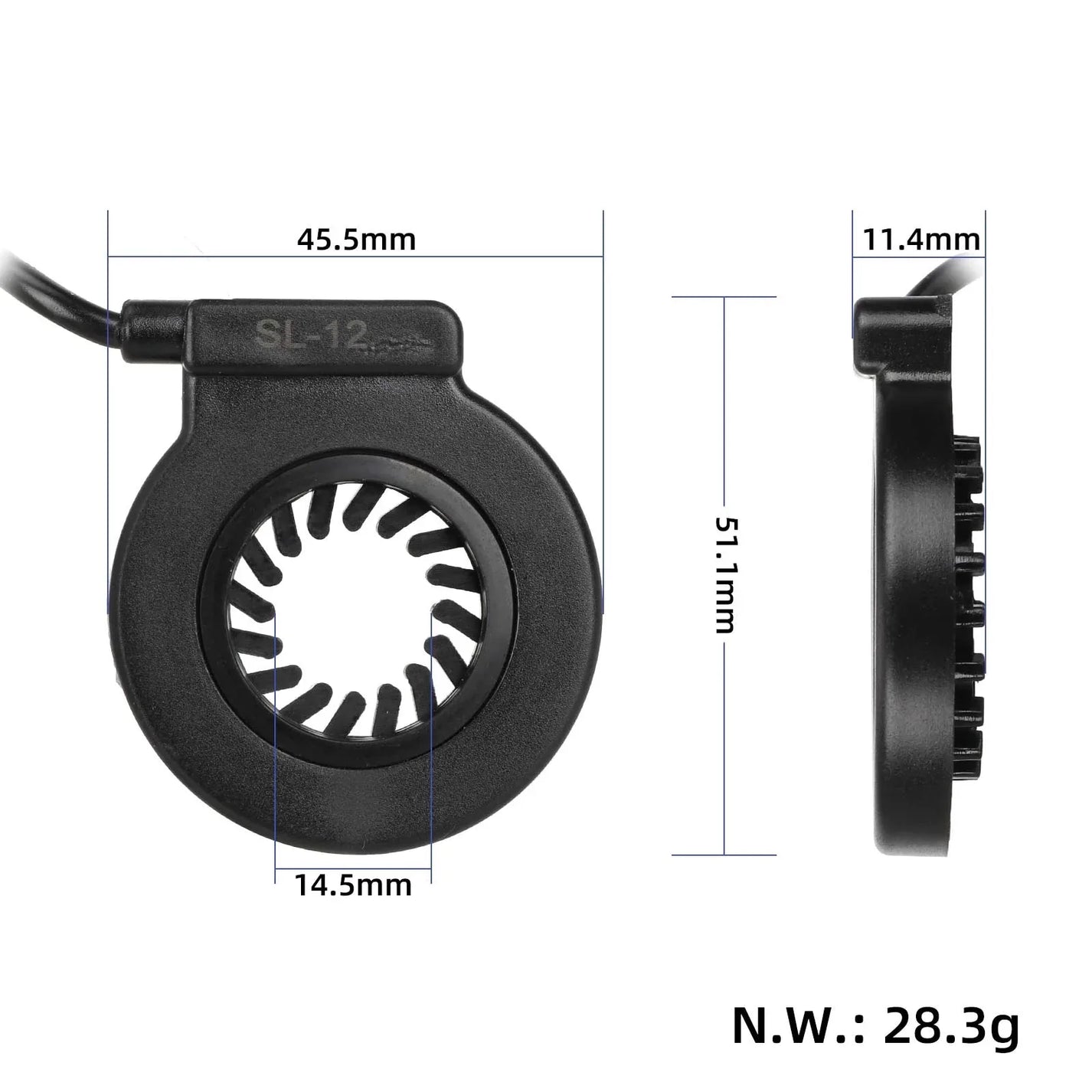 Left dual Hall sensor for electric bicycle pedal assist