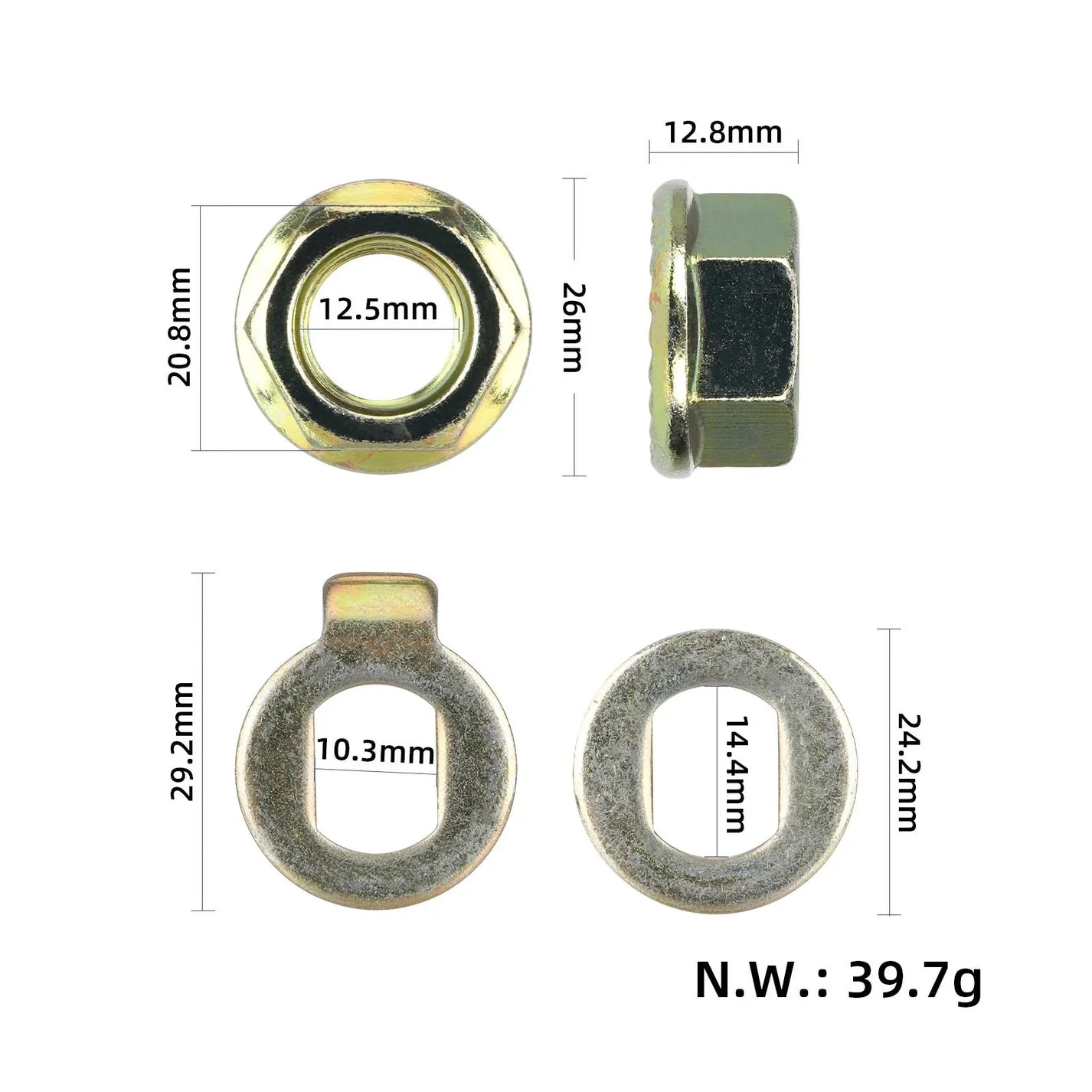 Motor nut 14 mm for KuKirin G2 Master electric scooter
