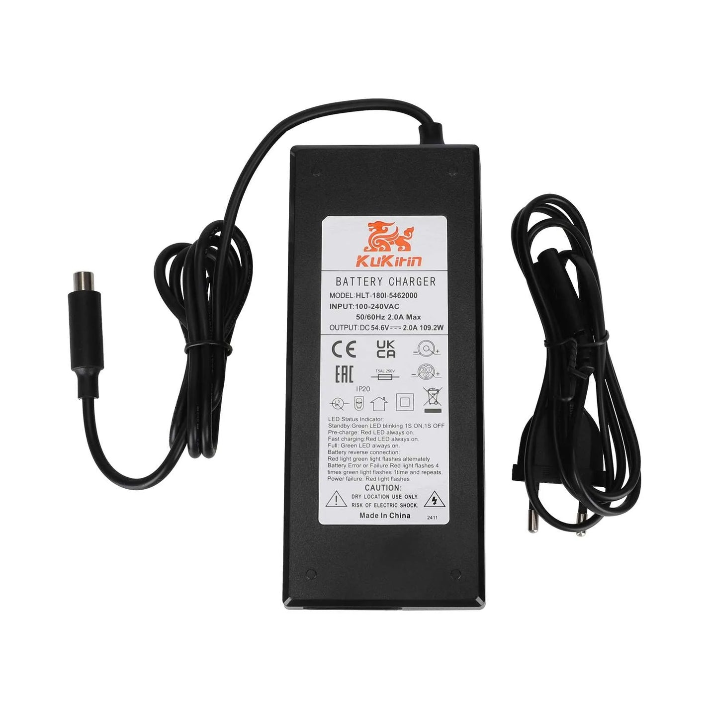 Original 2-pin charger for KuKirin G2 Max (54.6V 2A)
