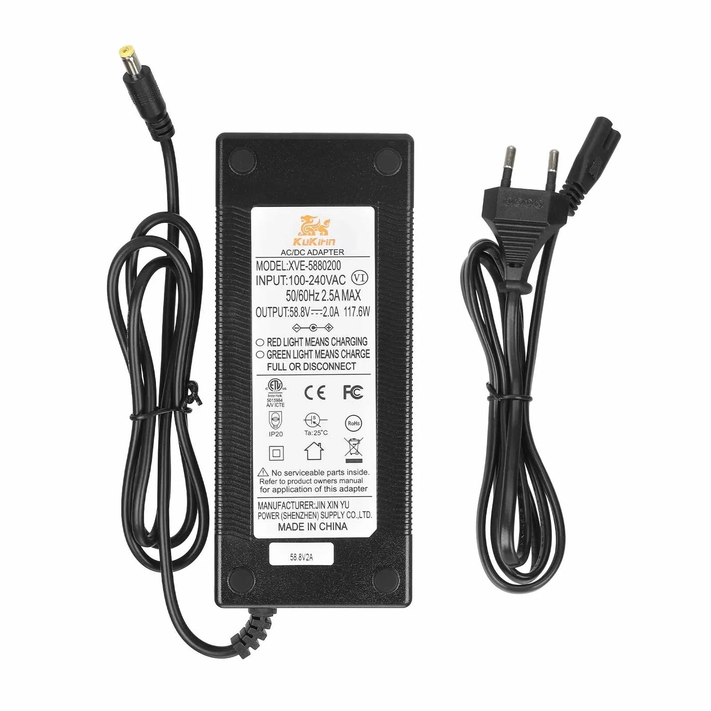Original charger 58.8V 2A for electric scooter KuKirin G3