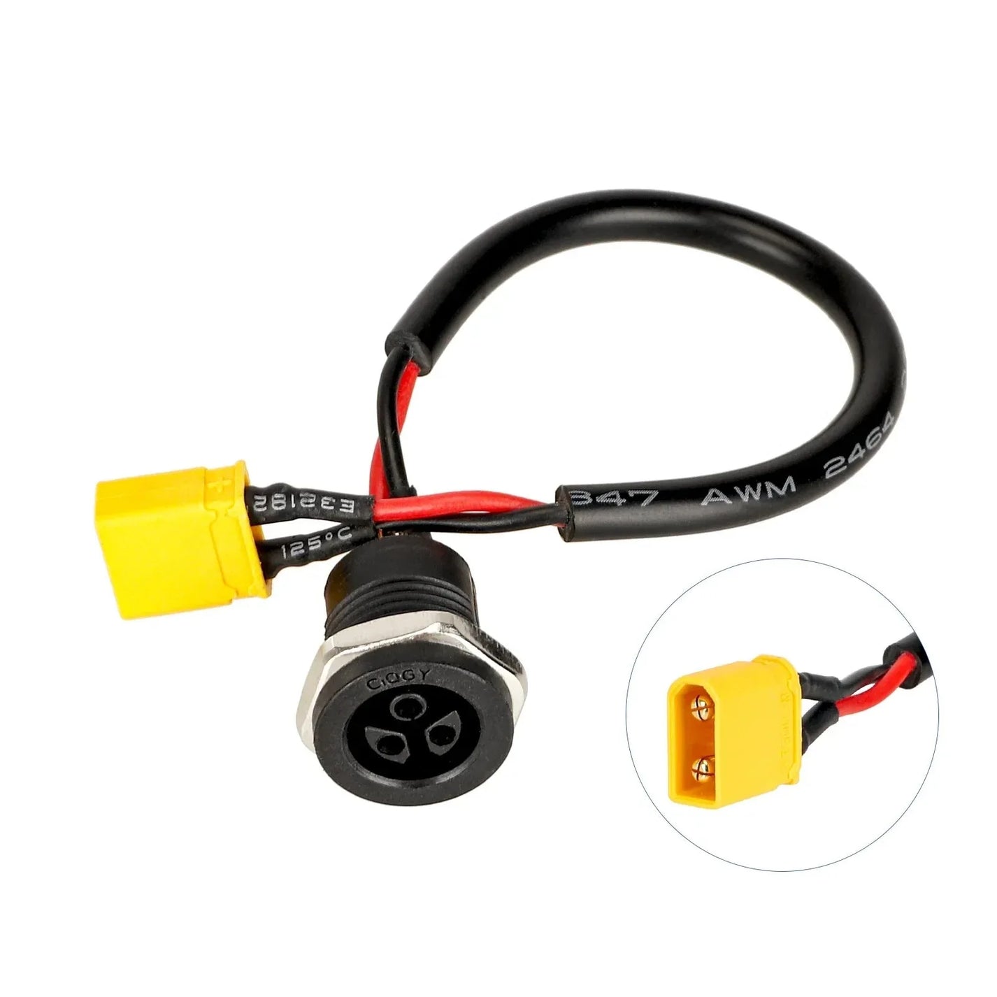 Original charging port with CQ connector for electric scooter KuKirin A1