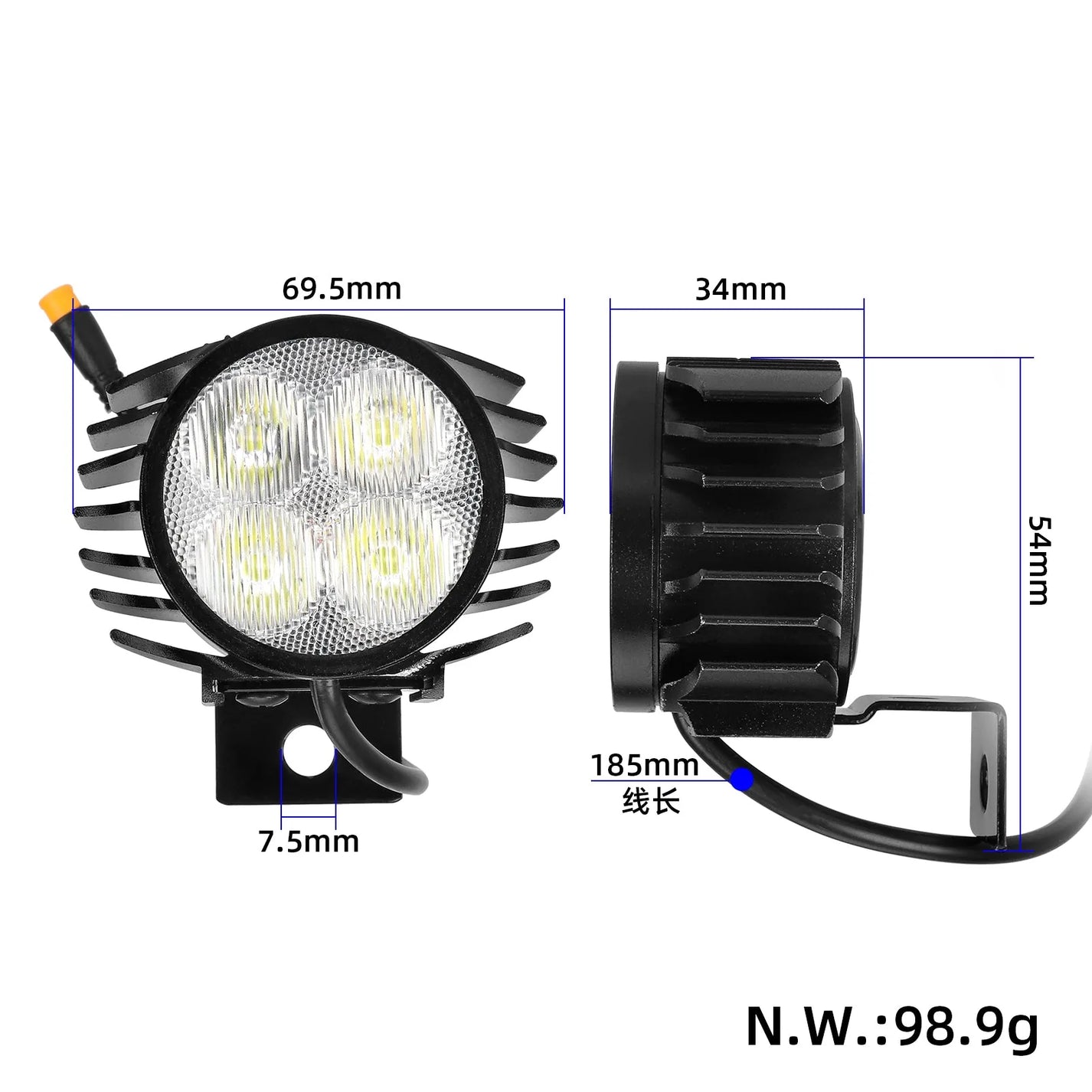 Original front headlight for electric scooter KuKirin G2 Max