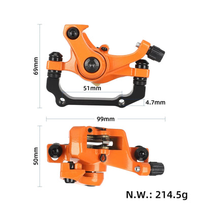 Original orange rear brake caliper for KuKirin G2 electric scooter