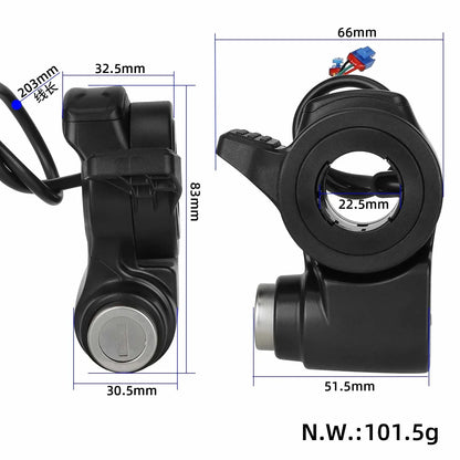 Original throttle with key for KuKirin A1 electric scooter