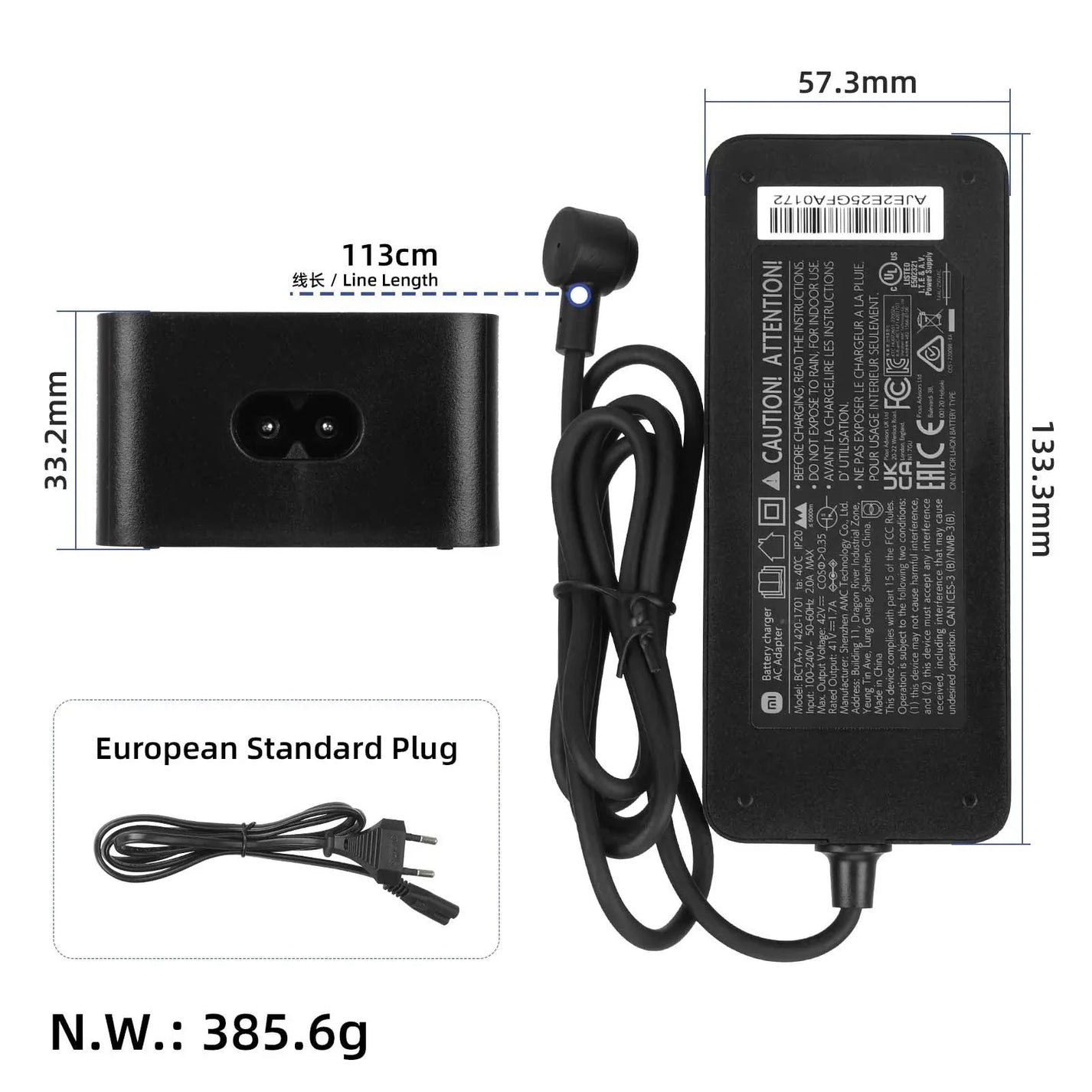 Original Xiaomi 41V 1.7A charger with magnetic connector