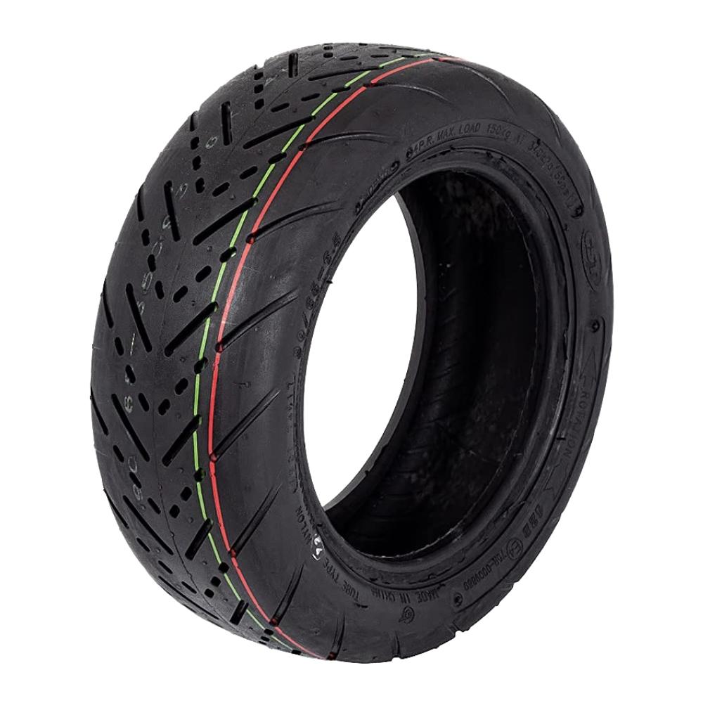 Outer Tires 90/65-6.5 – front three-quarter view with red and green lines