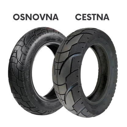 Outer Tires 8.5 x 3 – two tires, different tread patterns