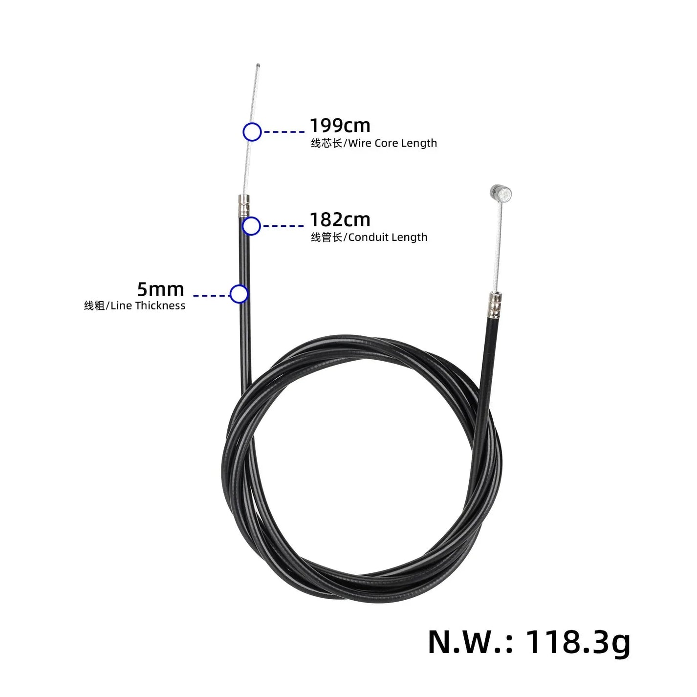 Rear brake cable for Kukirin G4 (200 cm)