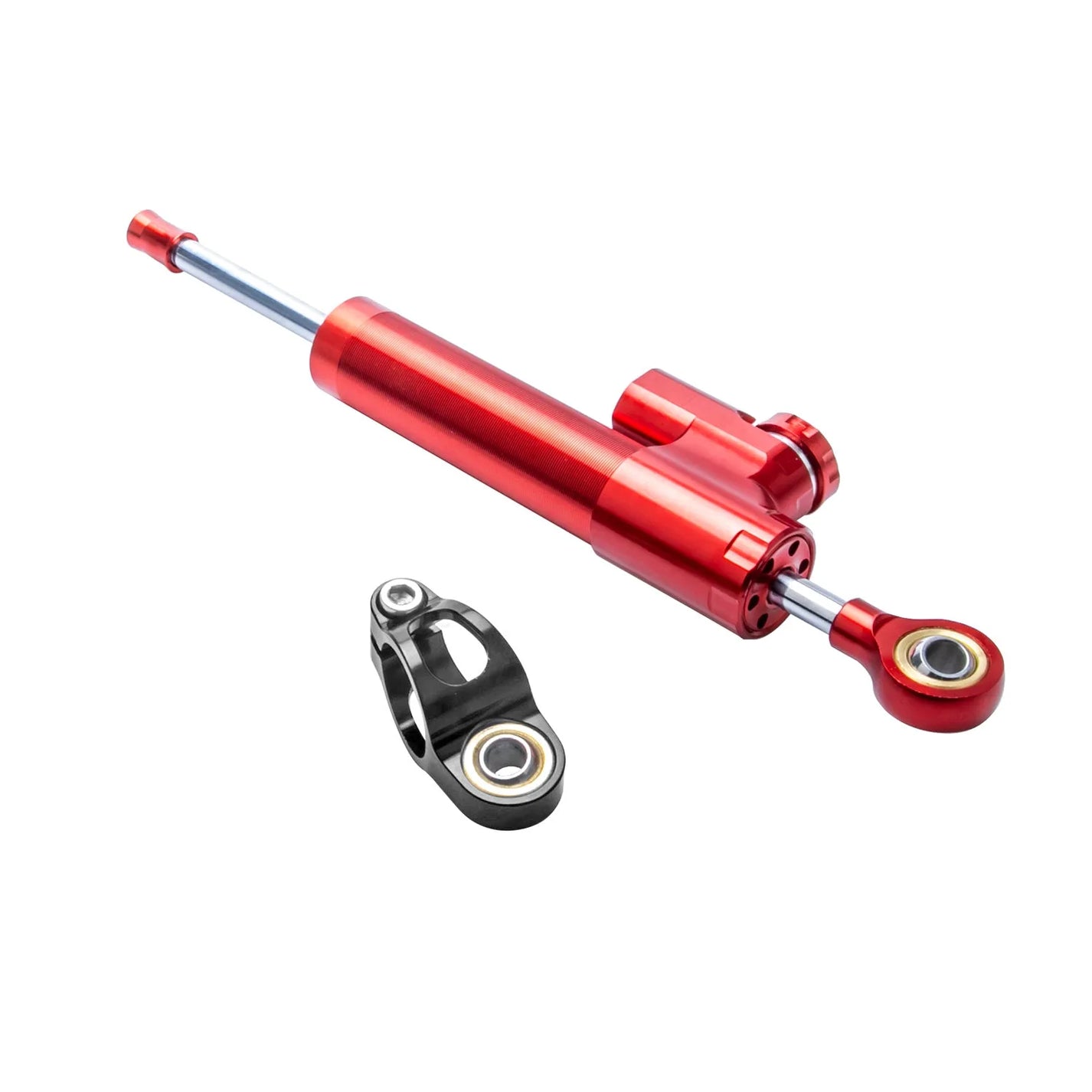 Red aluminum handlebar stabilizer for Zero 10X electric scooter