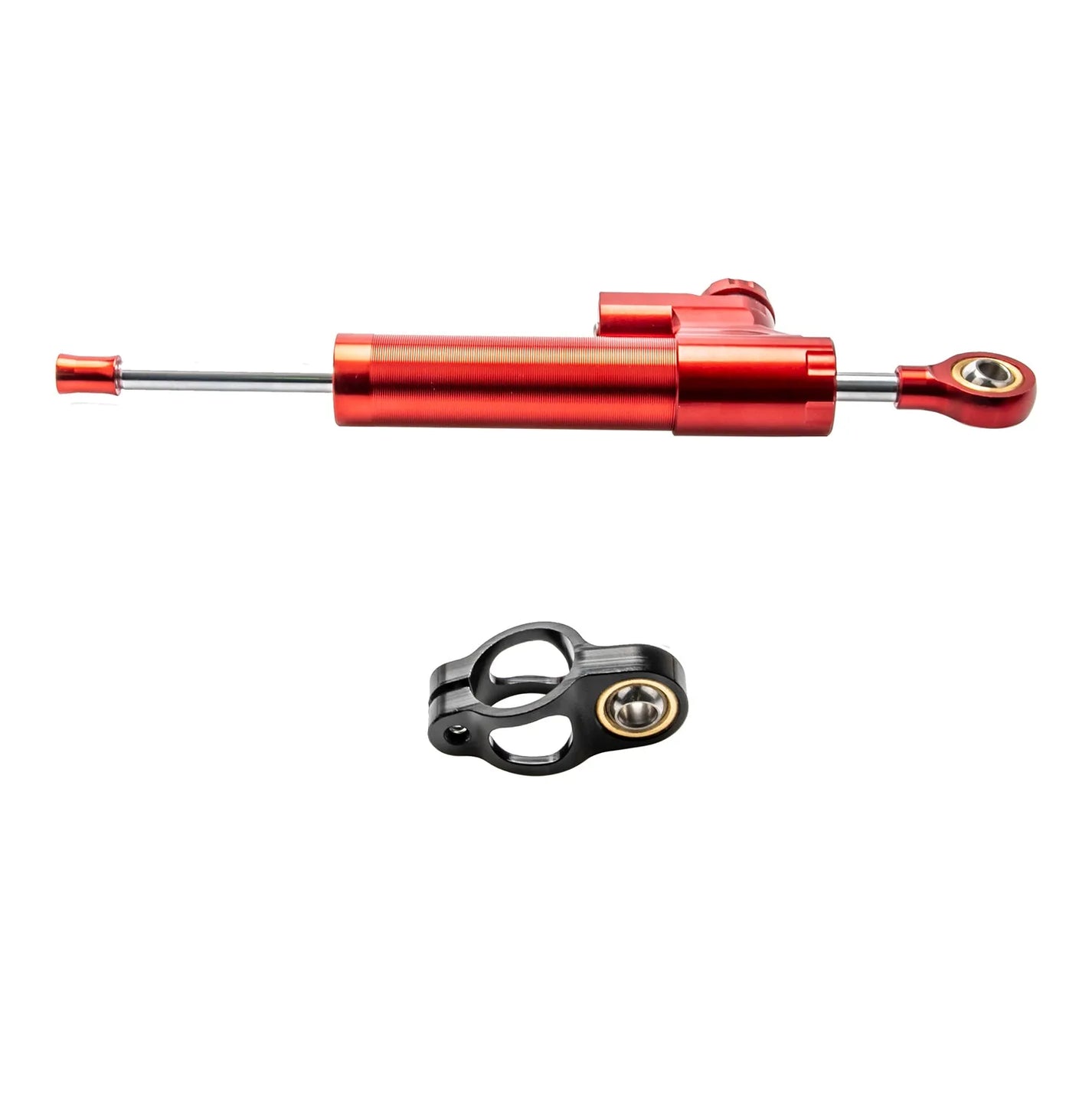 Red aluminum handlebar stabilizer for Zero 10X electric scooter