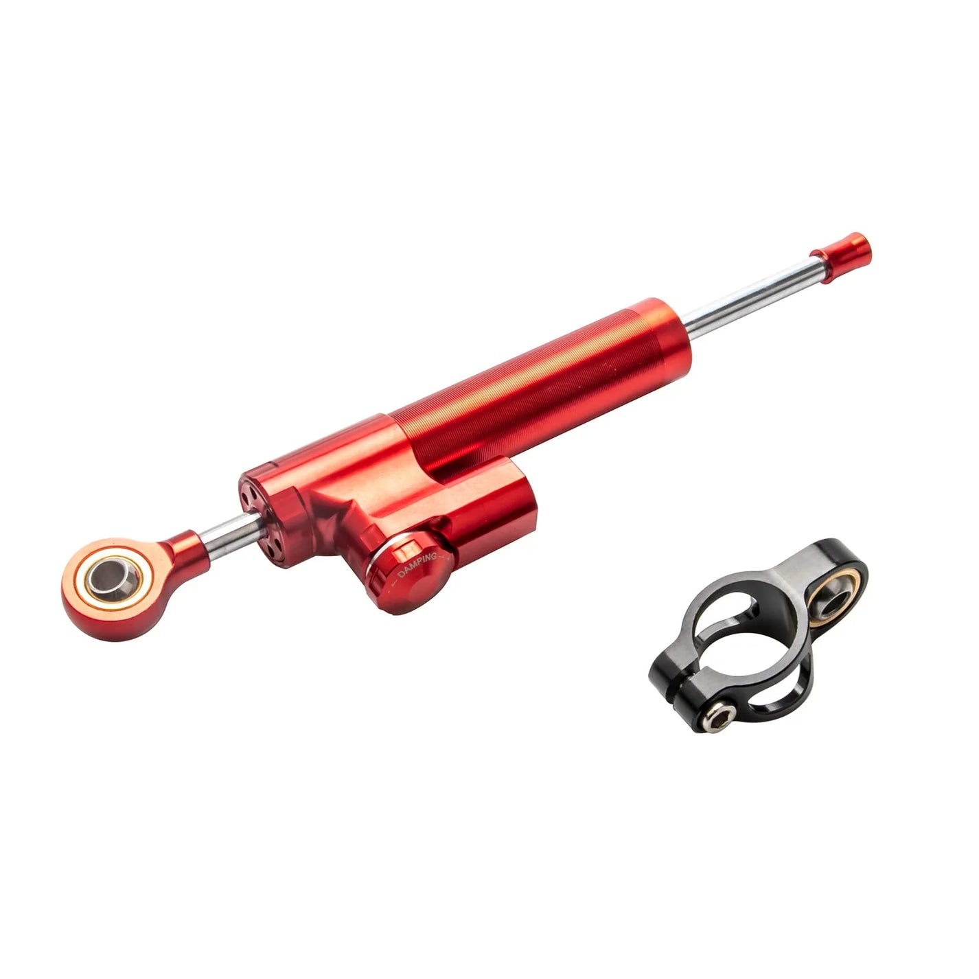 Red aluminum handlebar stabilizer for Zero 10X electric scooter