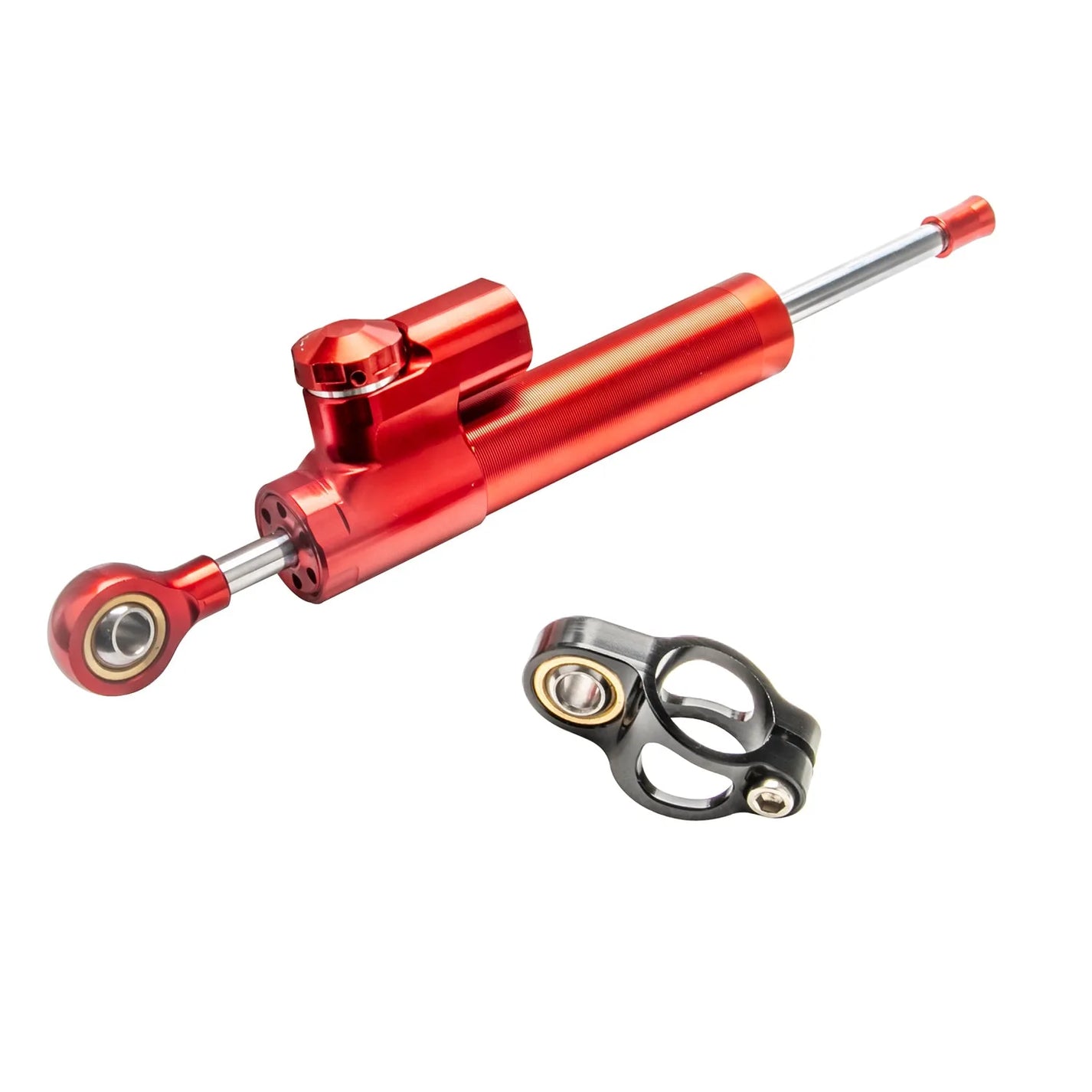 Red aluminum handlebar stabilizer for Zero 10X electric scooter