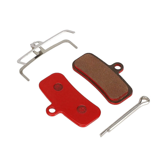 Red brake pads for Shimano ZEE M640 brakes