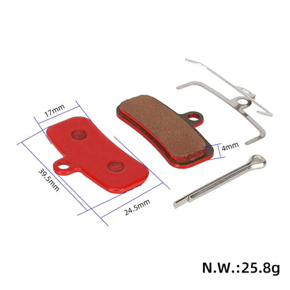 Red brake pads for Shimano ZEE M640 brakes