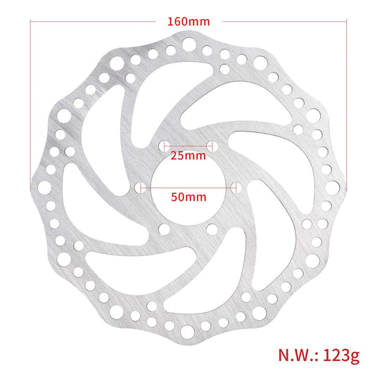 Reinforced ULIP 160 mm brake disc (6 holes) for Dualtron Sonic Model A (Alien)