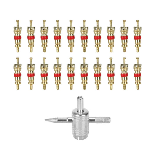 Set of 20 Valve Cores with Tool for Electric Scooter, Bike or Motorcycle – twenty valve cores and tool
