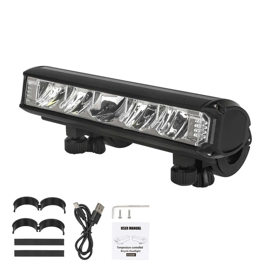 Set of smart front and rear bike lights 8000 mAh