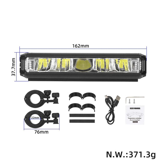 Set of smart front and rear bike lights 8000 mAh