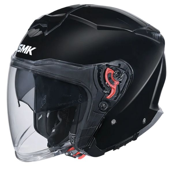 SMK GTJ open-face motorcycle helmet GL200 – black – slika 1