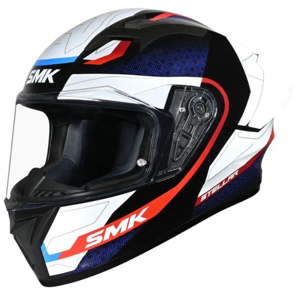 SMK Stellar Sport Flight full-face helmet GL213 – white/red/blue – slika 1