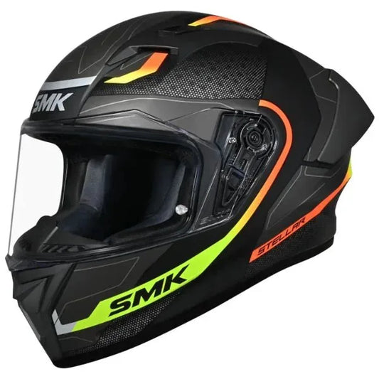 SMK Stellar Sport Flight integral helmet MA264 – black/grey/yellow
