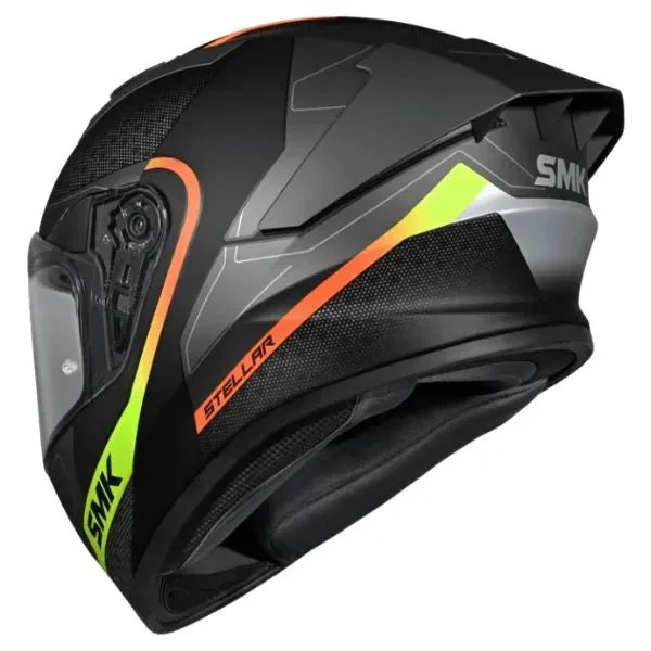 SMK Stellar Sport Flight integral helmet MA264 – black/grey/yellow
