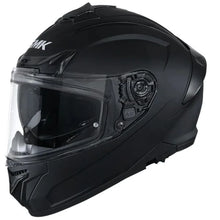 SMK Typhoon helmet with visor 115/24/MA200 – matt black – front three-quarter view