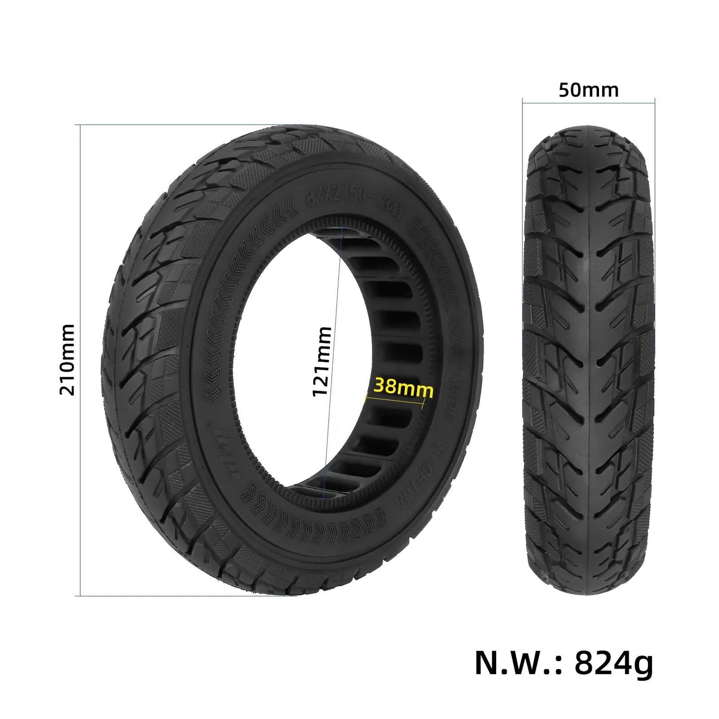 Solid tire 8.5 x 2 (50-134) for Vsett 9