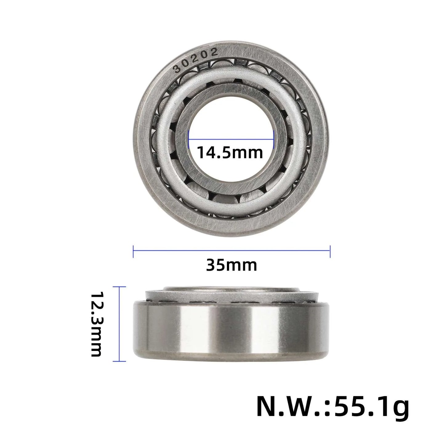 Tapered steering bearing 30202 15x35x11 mm for electric scooter