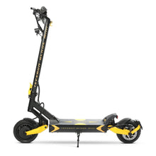 Elektroroller Teverun Blade Mini ULTRA – Seitenansicht, schwarz und gelb