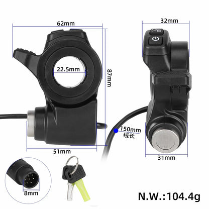 Throttle grip with lock and double button for KuKirin G2 Master electric scooter